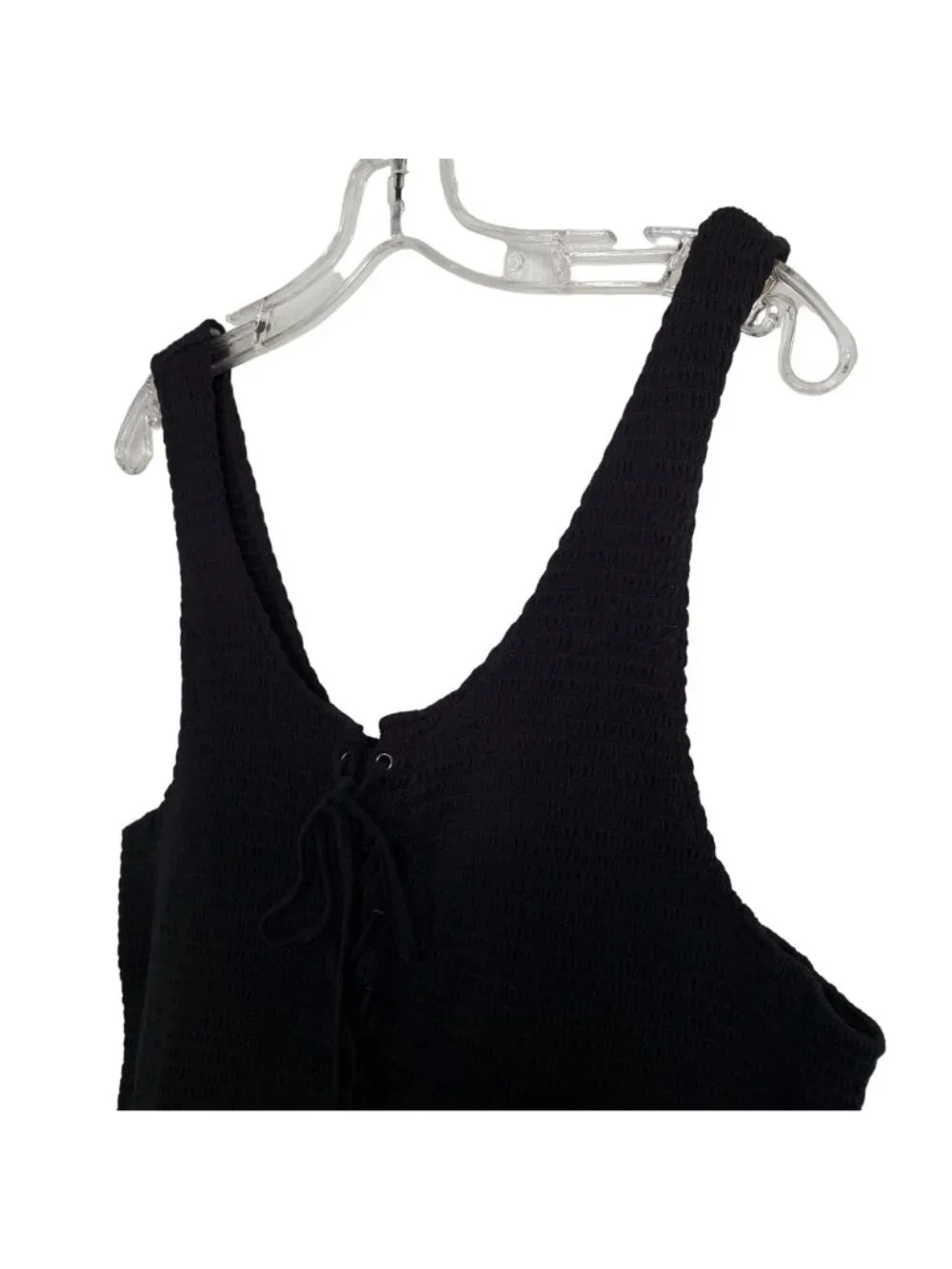 Hot Topic 4 Size 4X Top Smocked Lace Up Corset Tank Gothic Cottagecore Stretchy - Picture 6 of 9